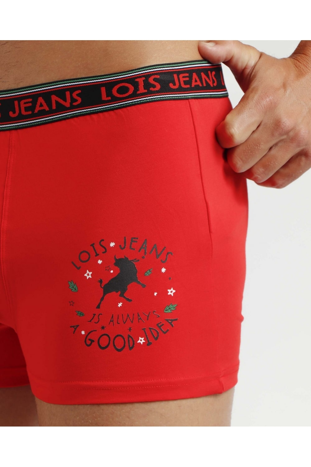 Calzoncillos boxer rojos, especial navidad, ysabel mora.