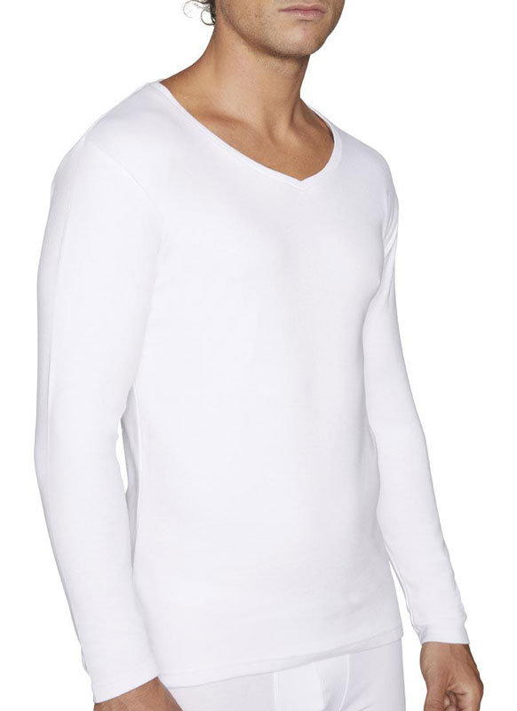 mostrador declarar Psicologicamente Camiseta de felpa clásica para hombre en color blanco - Varela Intimo