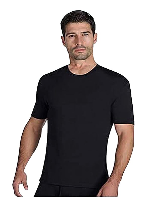 Camiseta Térmica Manga Corta barata en negro - Varela Intimo