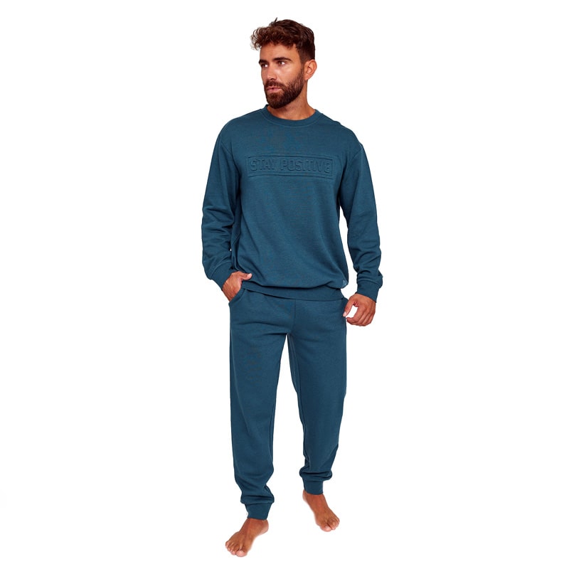 Pijama invierno hombre azul claro Ref.573032 MuyDemi