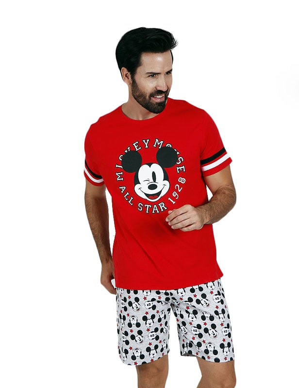 Esperar algo perspectiva salto Pijama juvenil Admas de Mickey Mouse en manga corta - Varela Intimo