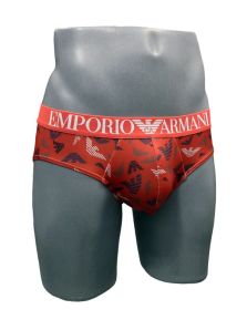 Slip Emporio Armani de Microfibra en rojo con logos