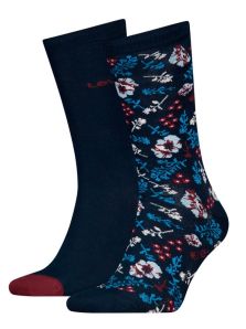 Pack de 2 pares de calcetines Levi´s con estampado vegetal en marino