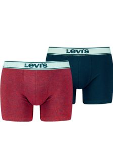 Pack 2 Boxers Levi´s en burdeos jaspeado y marino