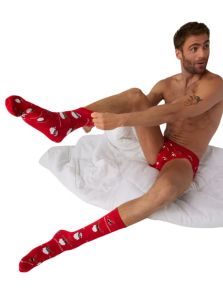 Pack Ysabel Mora hombre de slip y calcetines de Navidad