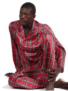 Pijama Admas de Raso Scottish en cuadros rojo - Regalo Navidad