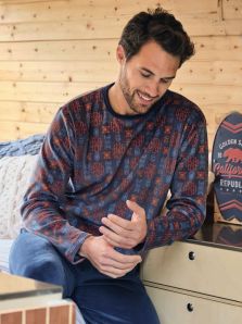 Pijama Massana Térmico Micropolar con estampado geométrico