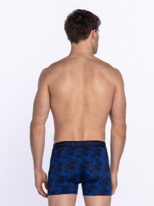 Boxer con diseño en microfibra azul con paisley estampado de Punto Blanco